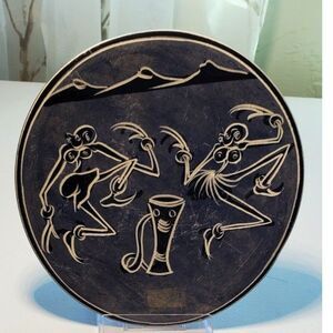 Pablo Picasso Ceramic Plate "The Dancers/Danseurs or Dancing Couple Handmade